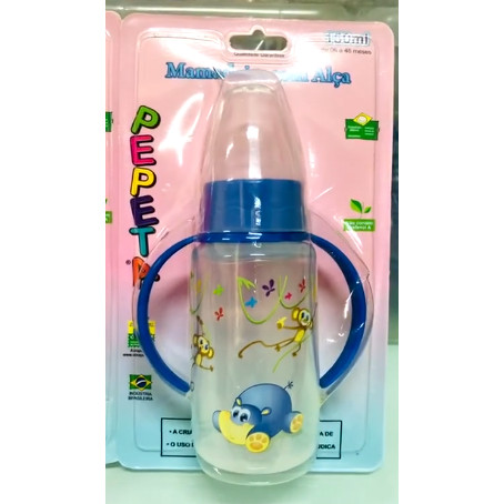Mamadeira Plus c/ alça 150ml Bico Orto ou Redondo