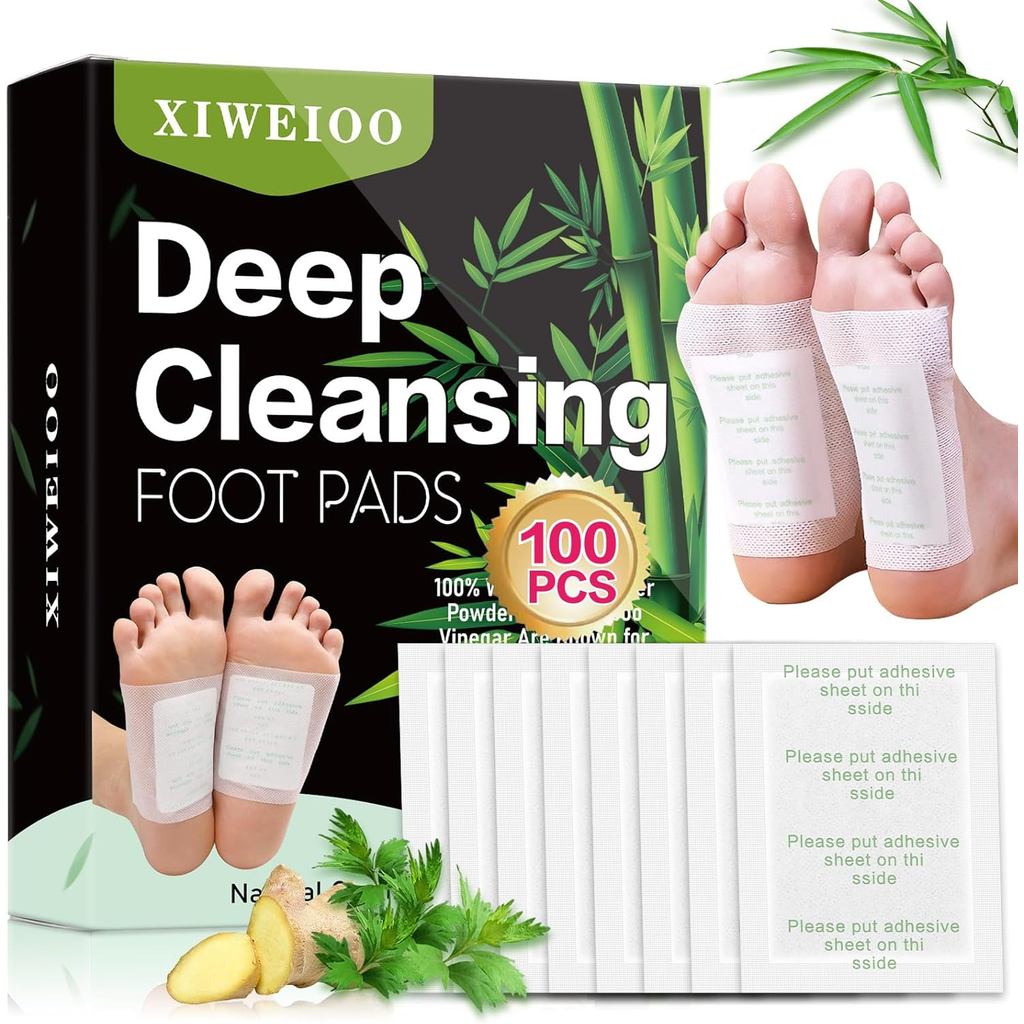 [Entrega 24 horas]Pensos para os pés com óleo de gengibre e carvão de bambu​ - Promovem o sono e relaxam os músculos.
