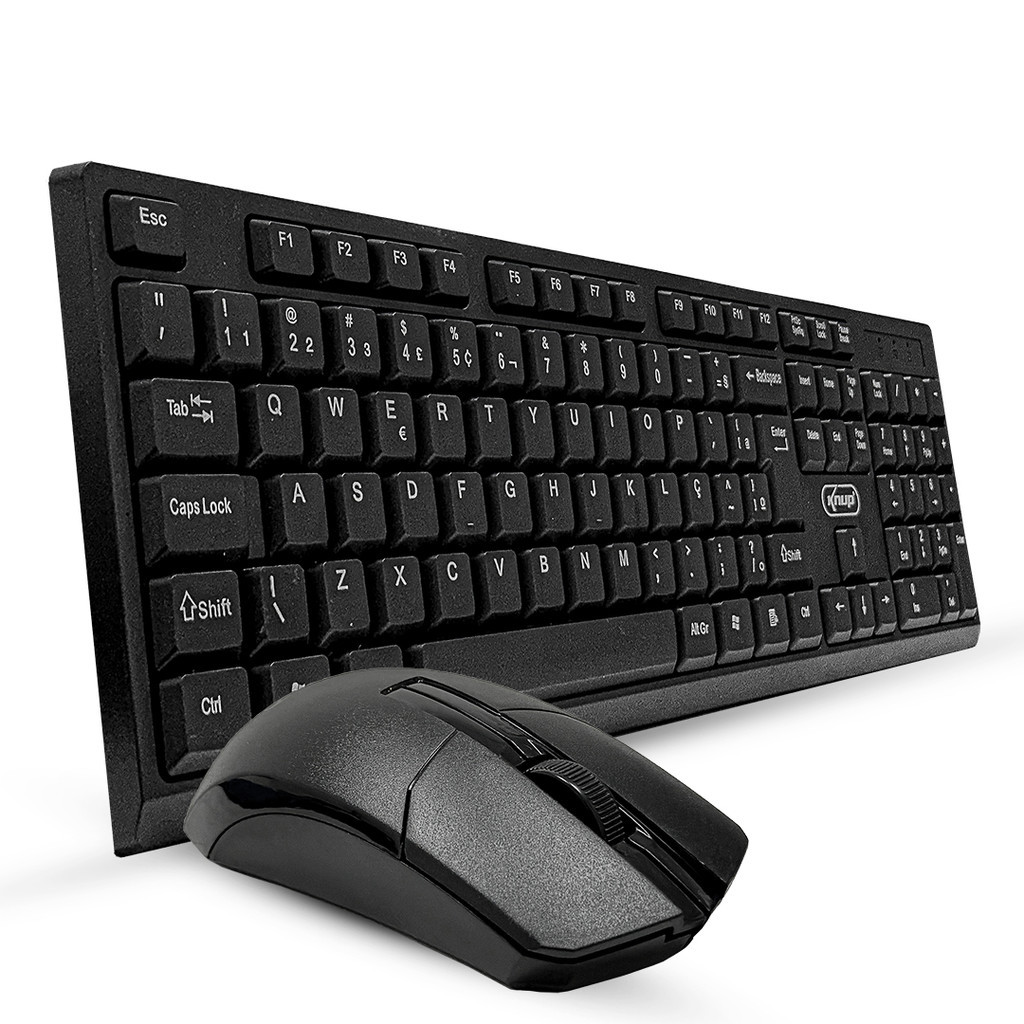 Kit Teclado E Mouse Com Fio USB Escritorio Teclas Gravadas a Laser