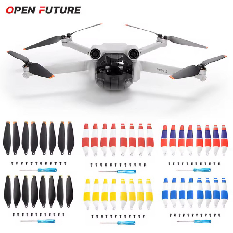 Kit com 2 pares 8 peças de Hélices para Drone DJI Mini 3 e DJI Mini 3 PRO