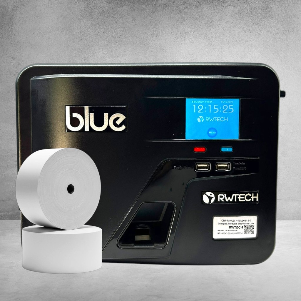 Relógio de Ponto Biométrico Blue - RW Tech