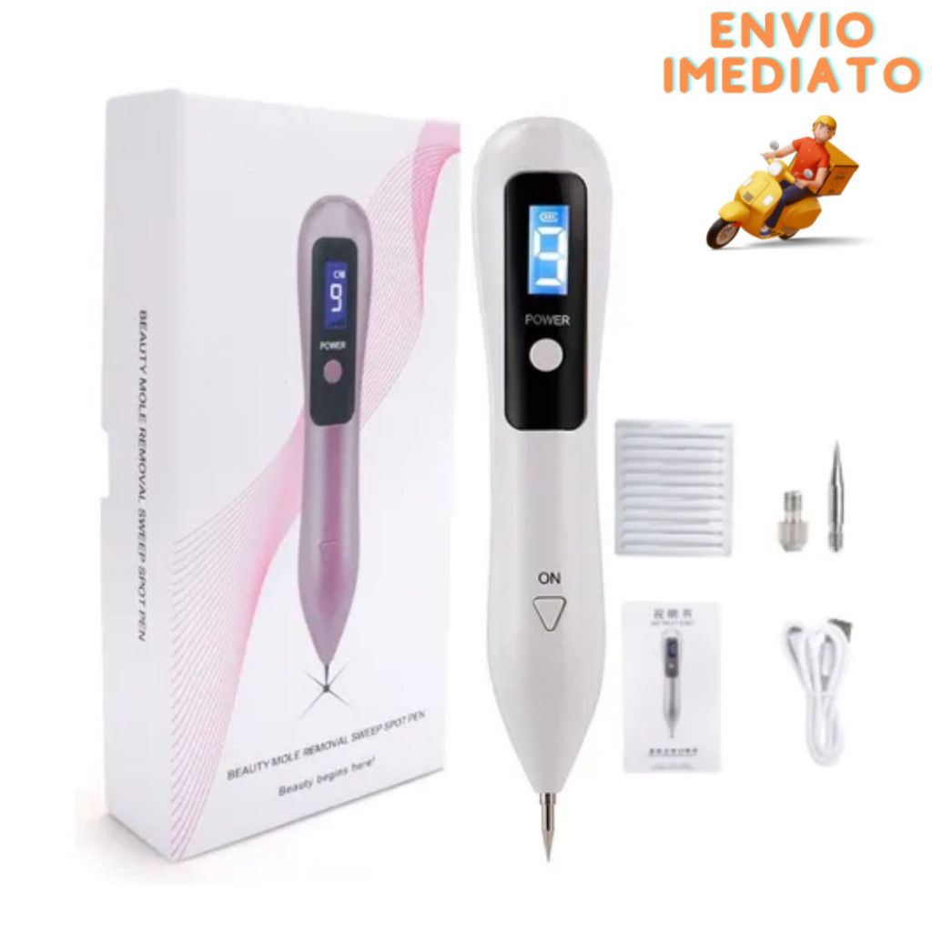 Caneta Despigmentadora Lcd Led Iluminação Limpeza Da Pele Com Efeito Luz Branca Cuidados De Beleza