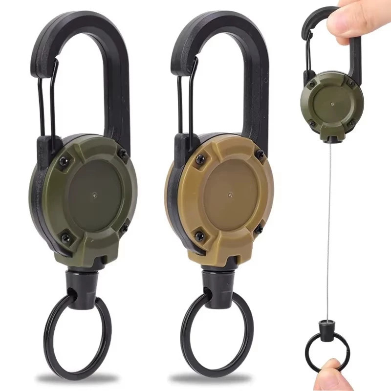 Corda elástica Anti-perda de chaveiro retrátil de 60 cm, adequada para mochila, bolsa e chave