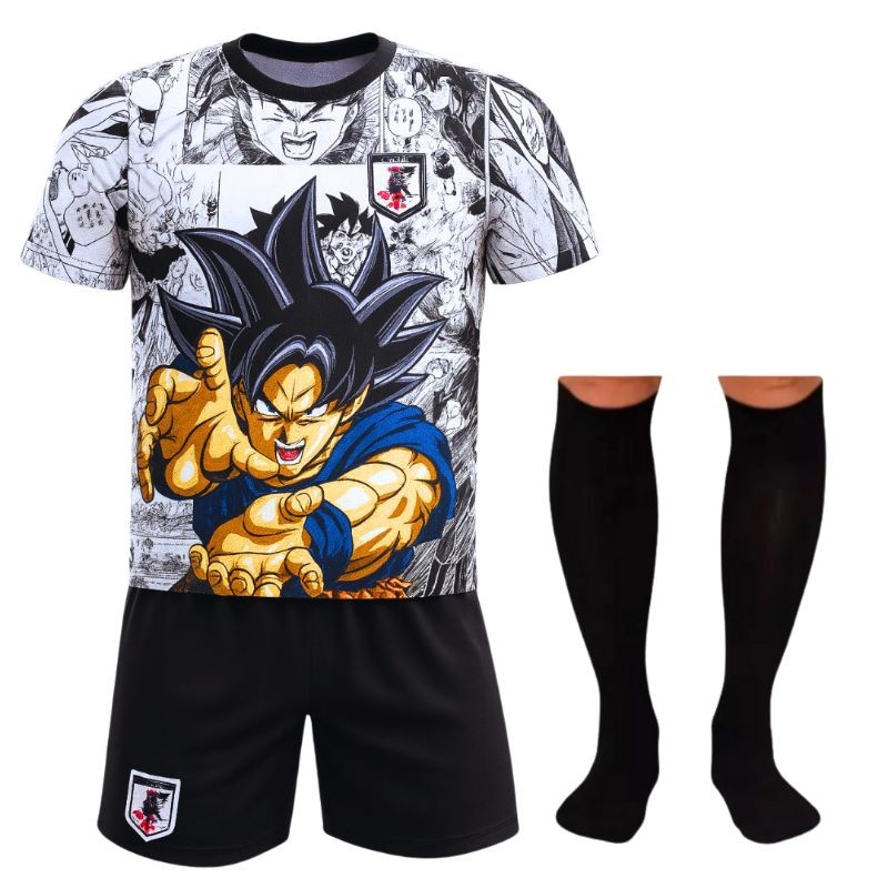 Conjunto Infantil de Futebol com Meião Naruto e Goku ENVIO RAPIDOEnvio Imediato