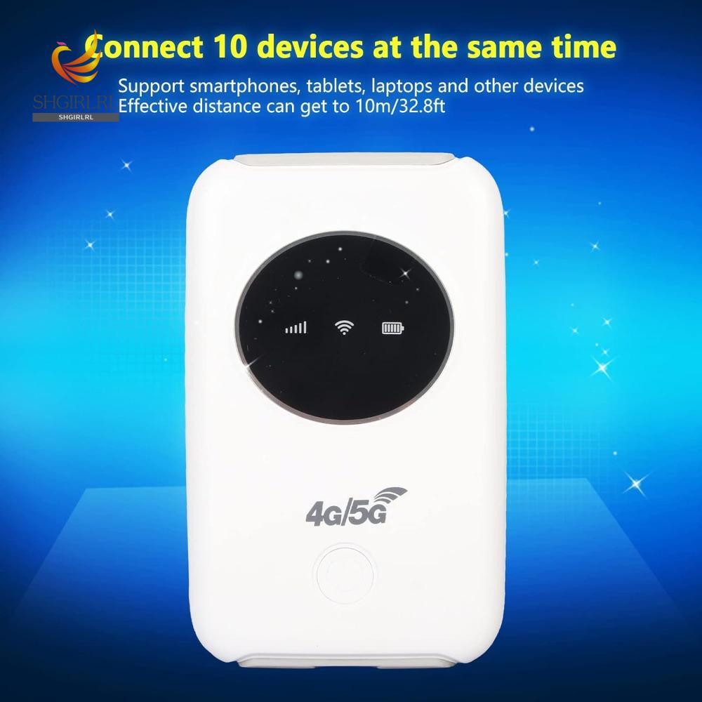 SHGIRLRL Pocket Mobile Hotspot , Roteador Portátil 4/5G Alimentado Por USB De 300 Mbps , Versão Asiática/Europeia