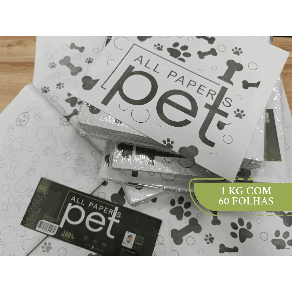 Jornal Higiênico Pet - All Papers 1kg c/ 60 Folhas