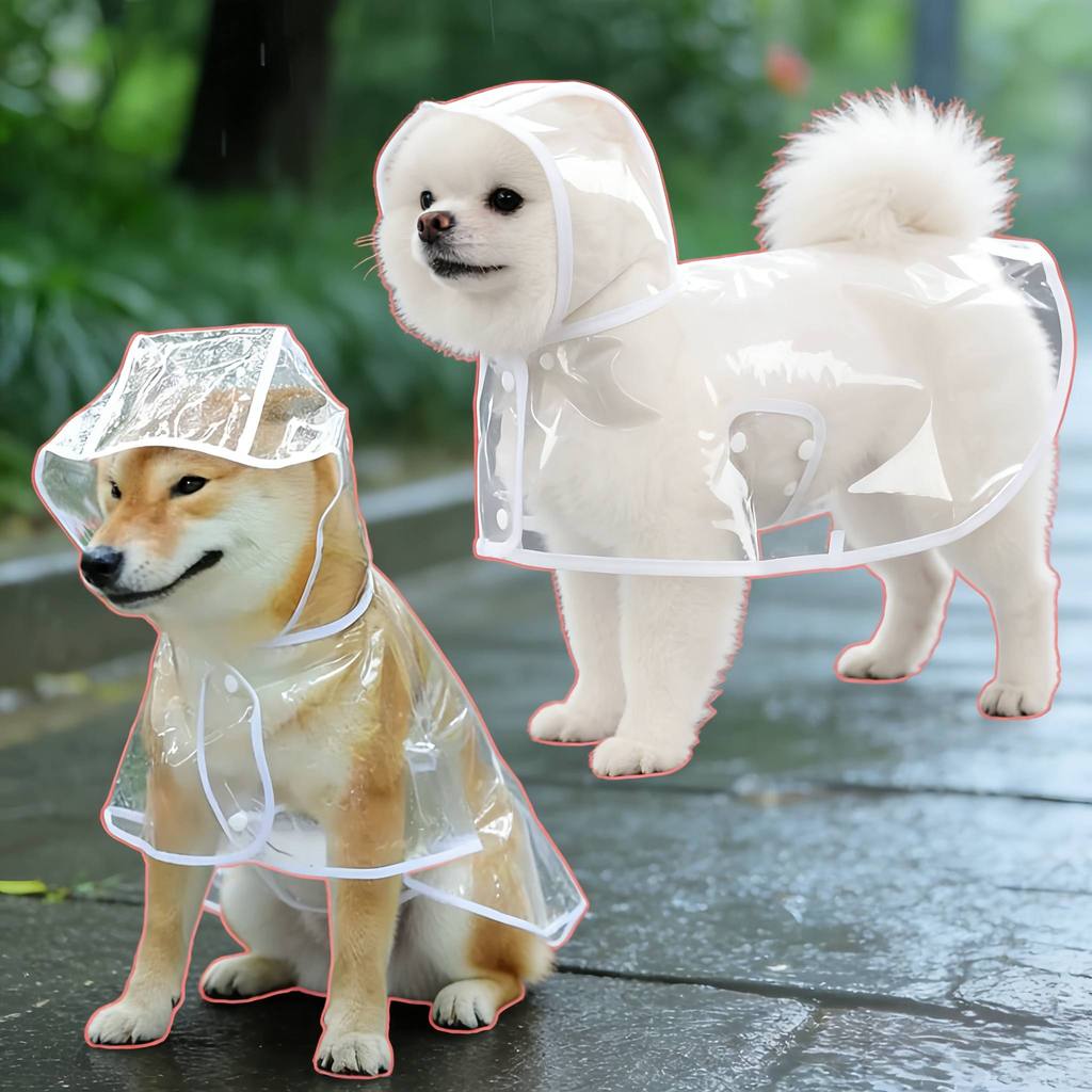 Capa de Chuva Pet Impermeável Proteção Cachorro Grande Médio Pequeno Porte Passeio Chuva  JUMP