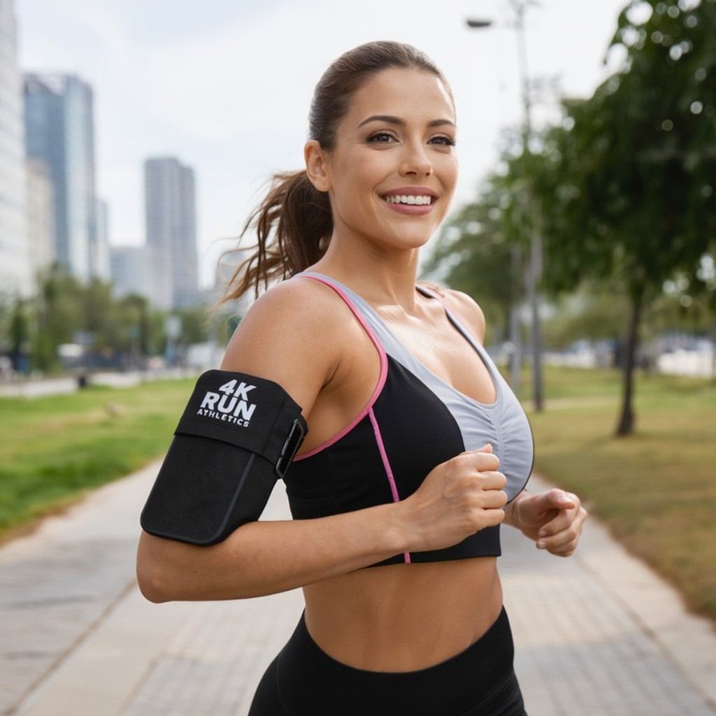 Suporte Braço Celular Corrida Fitness Universal Leve Ajustável Academia Bike Caminhada Treino Fitness
