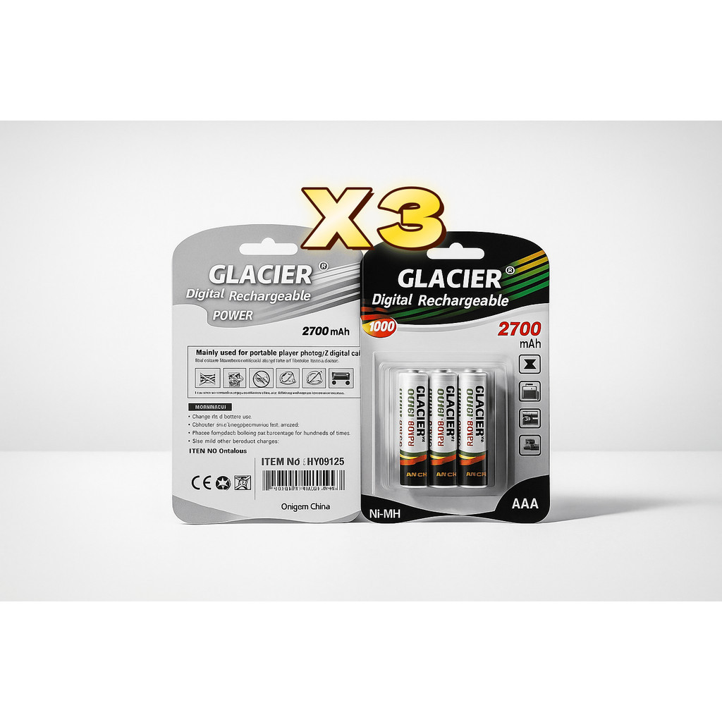 Kit 12 Unidade Pilha Palito Recarregável Maxday Aaa 2700mah