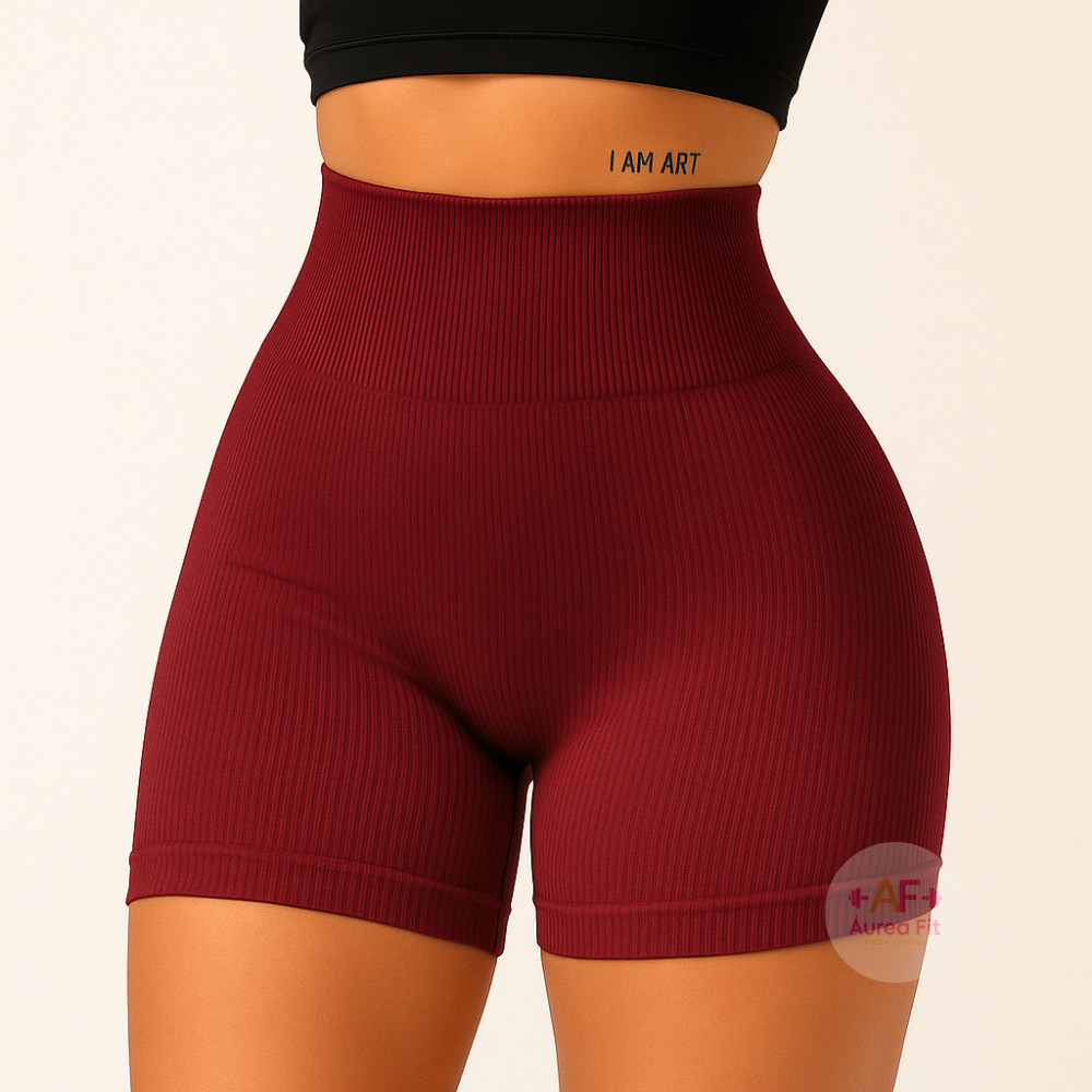 Shorts Fitness Canelado Academia Zero Transparencia Feminino