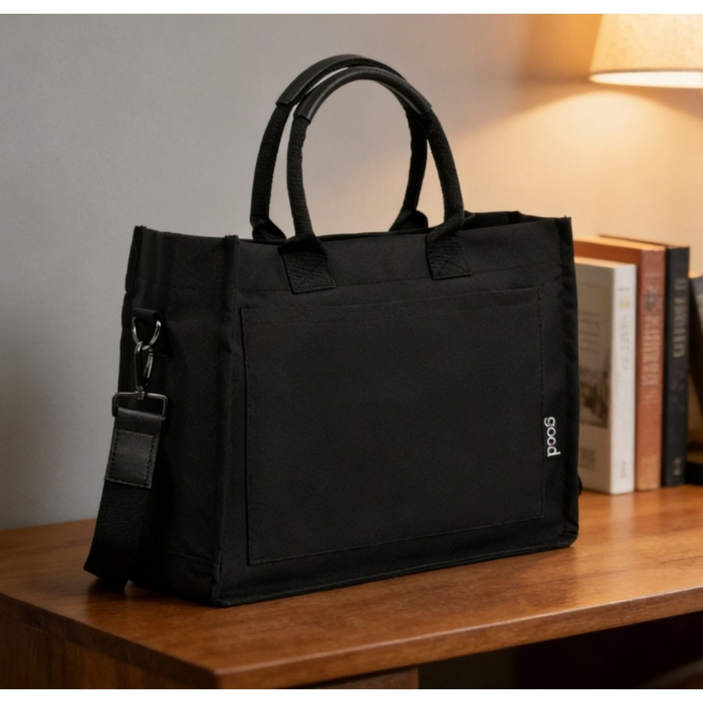 Bolsa Tote Mini Bolsos Internos Minimalista com Porta-Notebook Executiva Bolsa Para Trabalho e Faculdade
