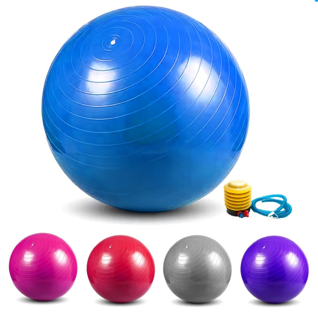 Bola para Pilates, Alongamento, Yoga e Treino de Equilíbrio com Bomba de Encher – Vários Tamanhos