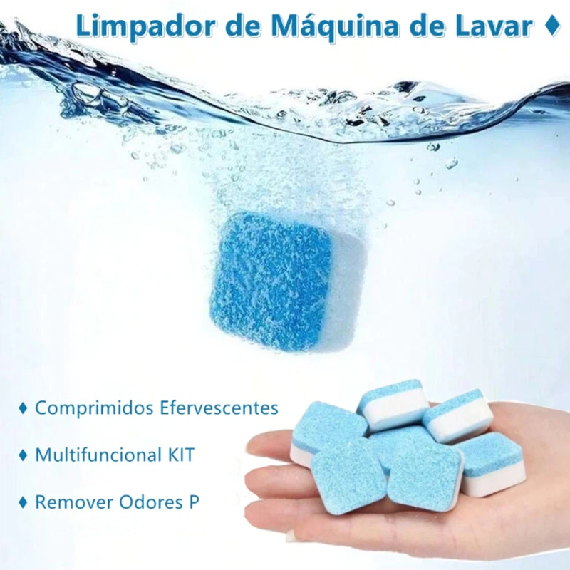 Kit 12/15/20/24 Limpador Pastilha de máquina de lavar roupa, comprimido efervescente sólido para remover manchas【】
