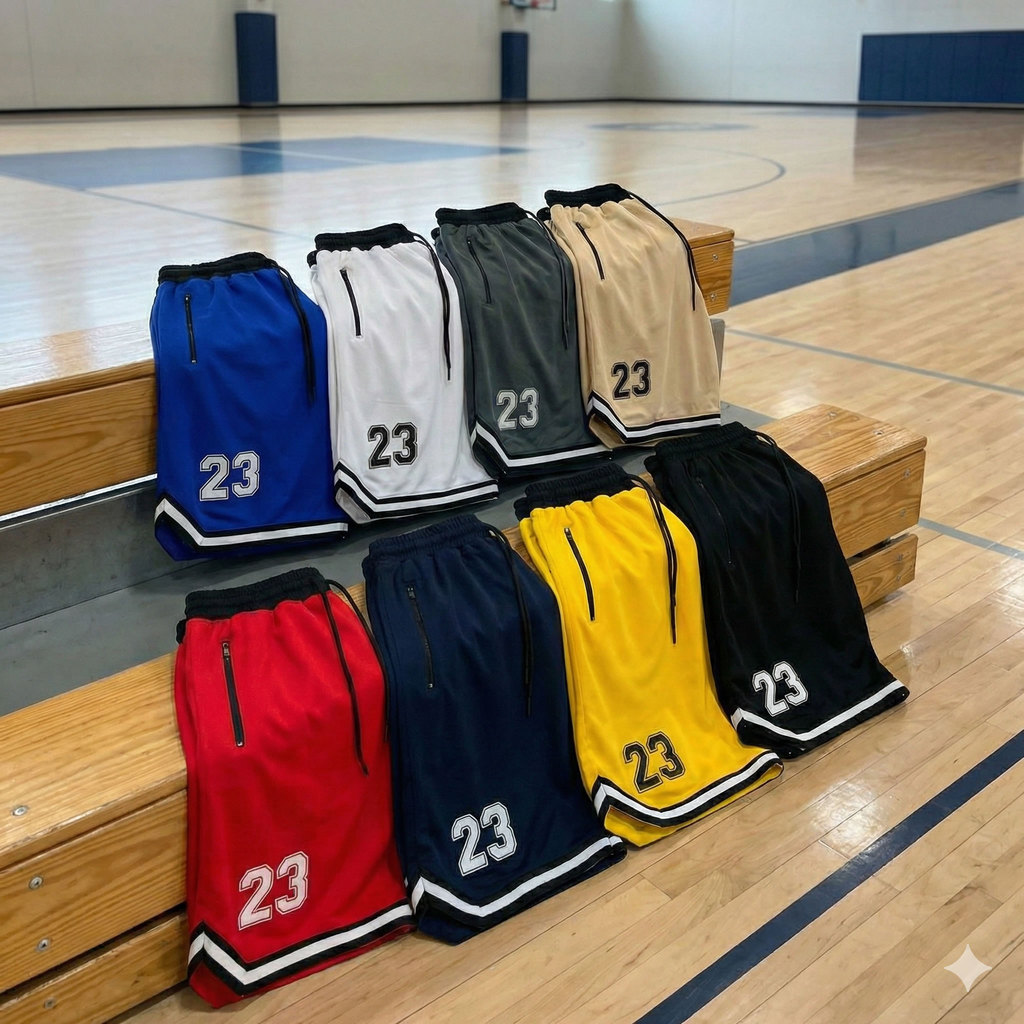 Bermuda Basquete Dry Fit Masculina Esportiva com Bolso Zíper Academia