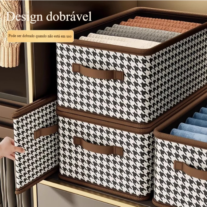 Organizador Dobrável Multiuso – Caixa para Roupas, Gavetas e Guarda-Roupa - Caixa organizadora para gavetas de Roupasl