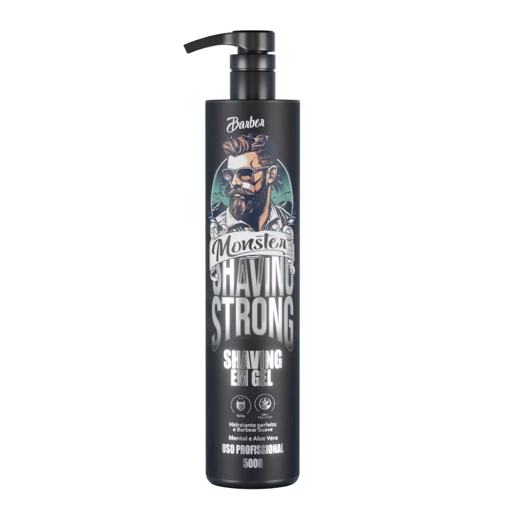Shaving Gel Barbear Refrescante mentolado Aplicação Transparente 500ml  Pra Fazer Barba Pezinho E Navalhado Hidratante