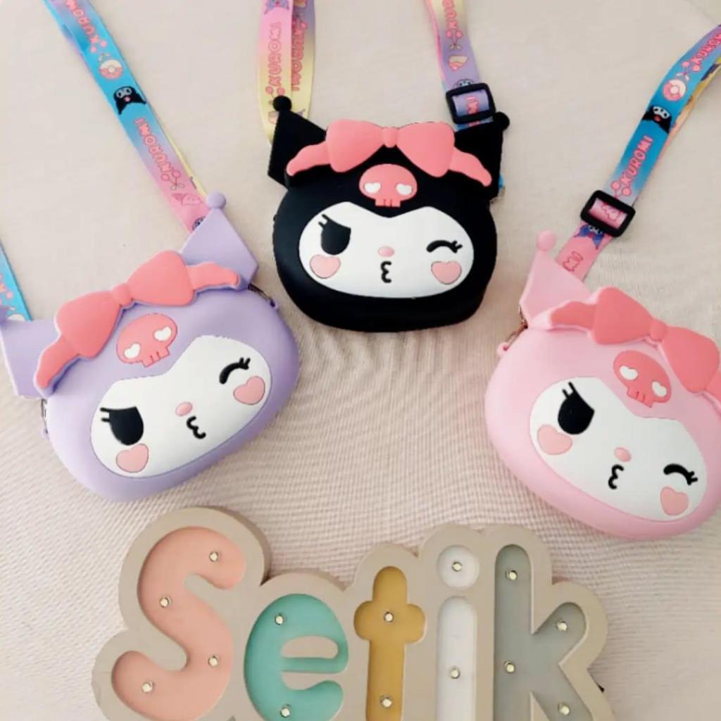 Bolsa Infantil Silicone Gatinha Kawaii Transversal Feminina Fofa Lançamento
