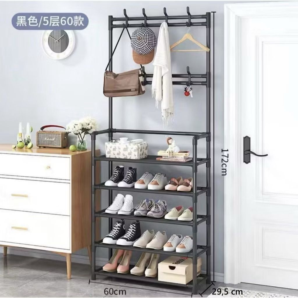 Arara Organizadora 5 Prateleiras 60cm – Estrutura Reforçada com Tubos Grossos e Montagem Fácil