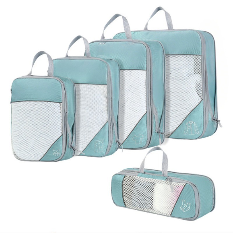Kit 5 Pecas Bolsa Organizadoras Para Mala Roupas Bagagem Viagem Leve e resistente Impermeável