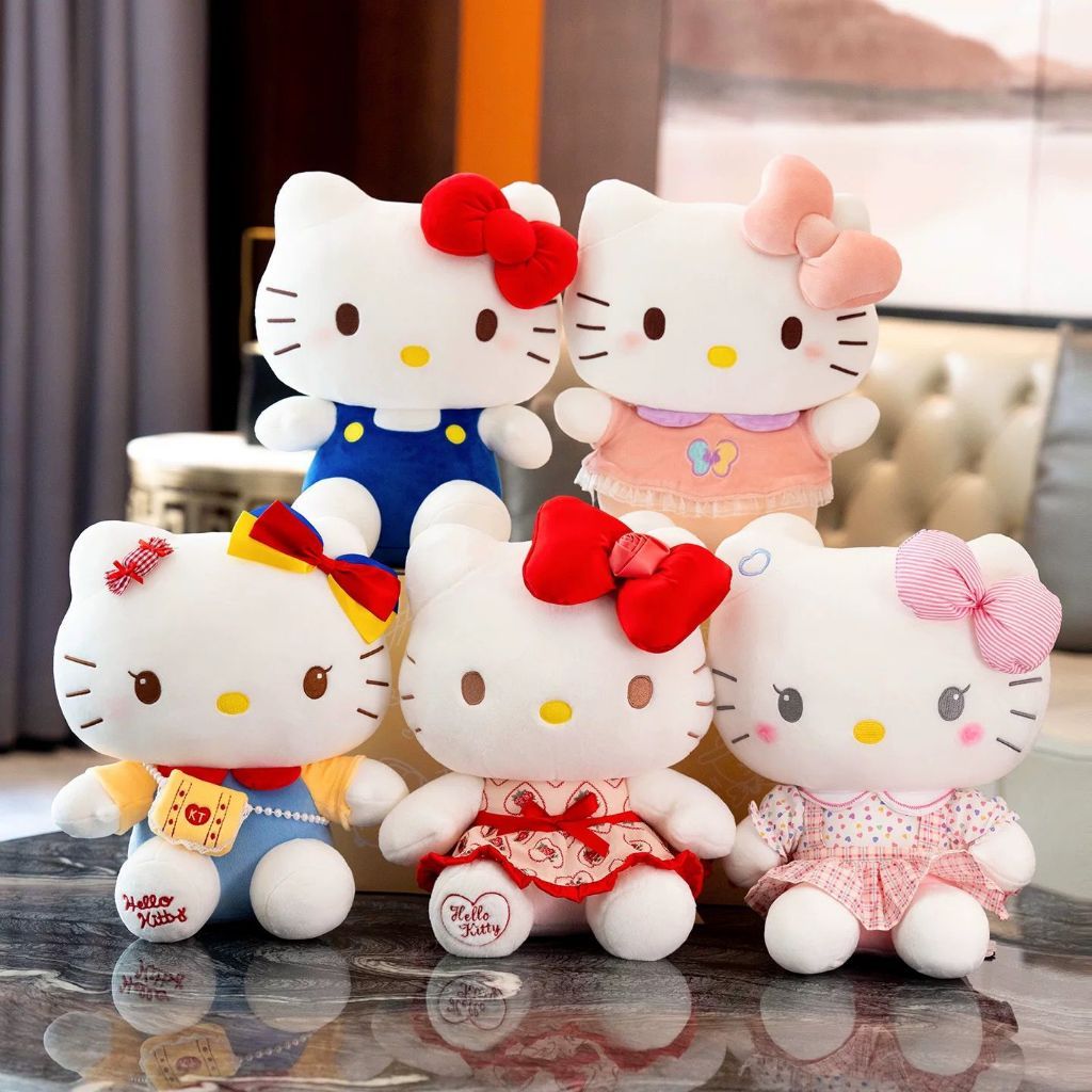 Pelúcia Hello Kitty 30cm/35cm/50cm – Macia, Antialérgica e Perfeita para Presentear ou Decorar