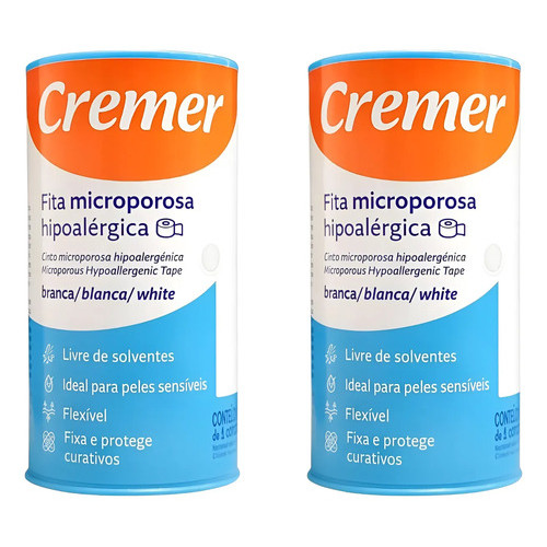 Fita Microporosa Cremer Hipoalérgica 10cm X 10m Branca 2 UN