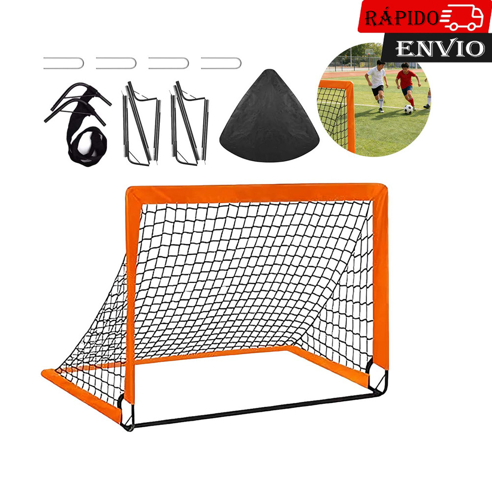 Brinquedo Futebol Kit Traves Golzinho Infantil Gol,Trave de Gol Golzinho Futebol 120*90cm Laranja