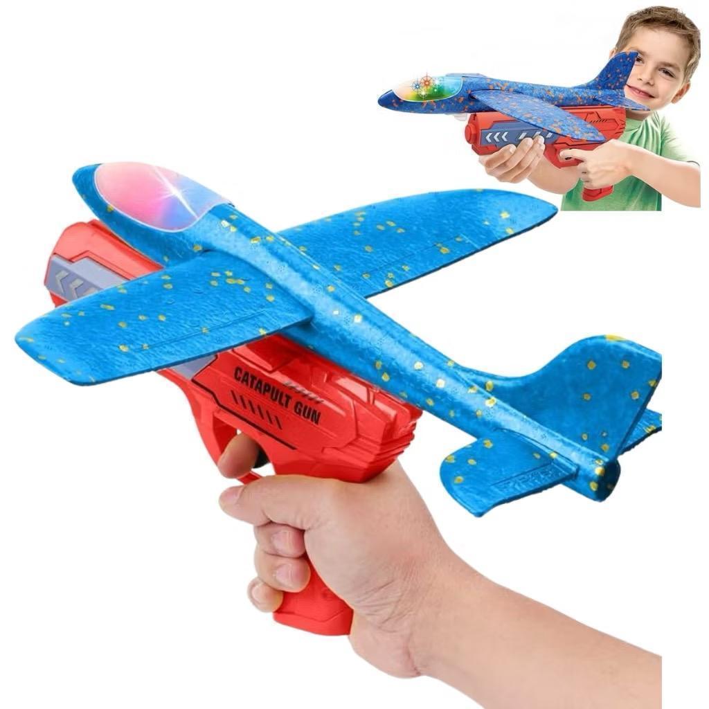 Lançador De Avião(COM LUZ) Planador Brinquedo Infantil De Espuma Catapulta Milly_Shop
