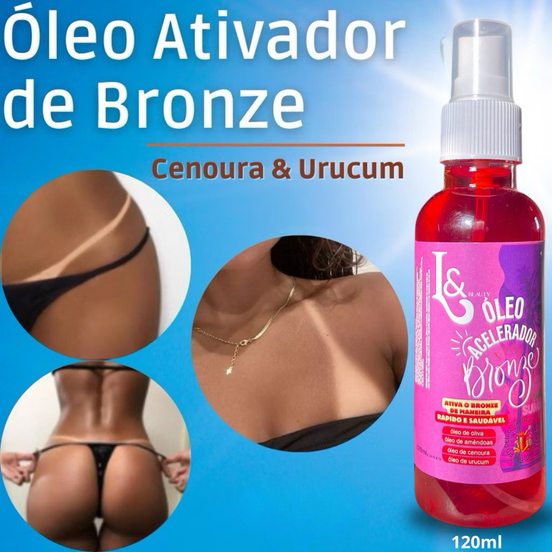 Óleo Acelerador Parafina Ativador De Bronze Marquinha De Fita Biquíni - L&Beauty