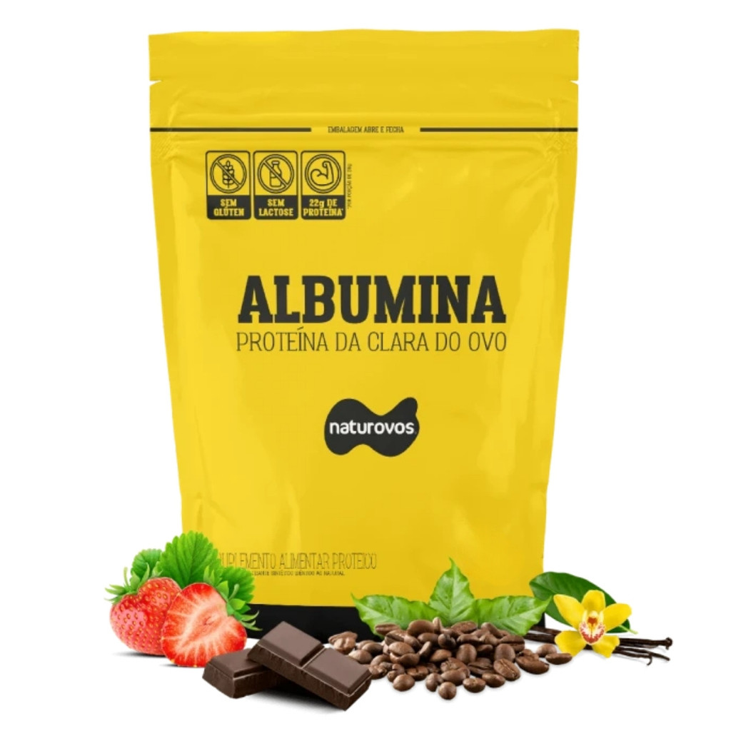 Albumina Refil 1kg Naturovos Sabor Natural