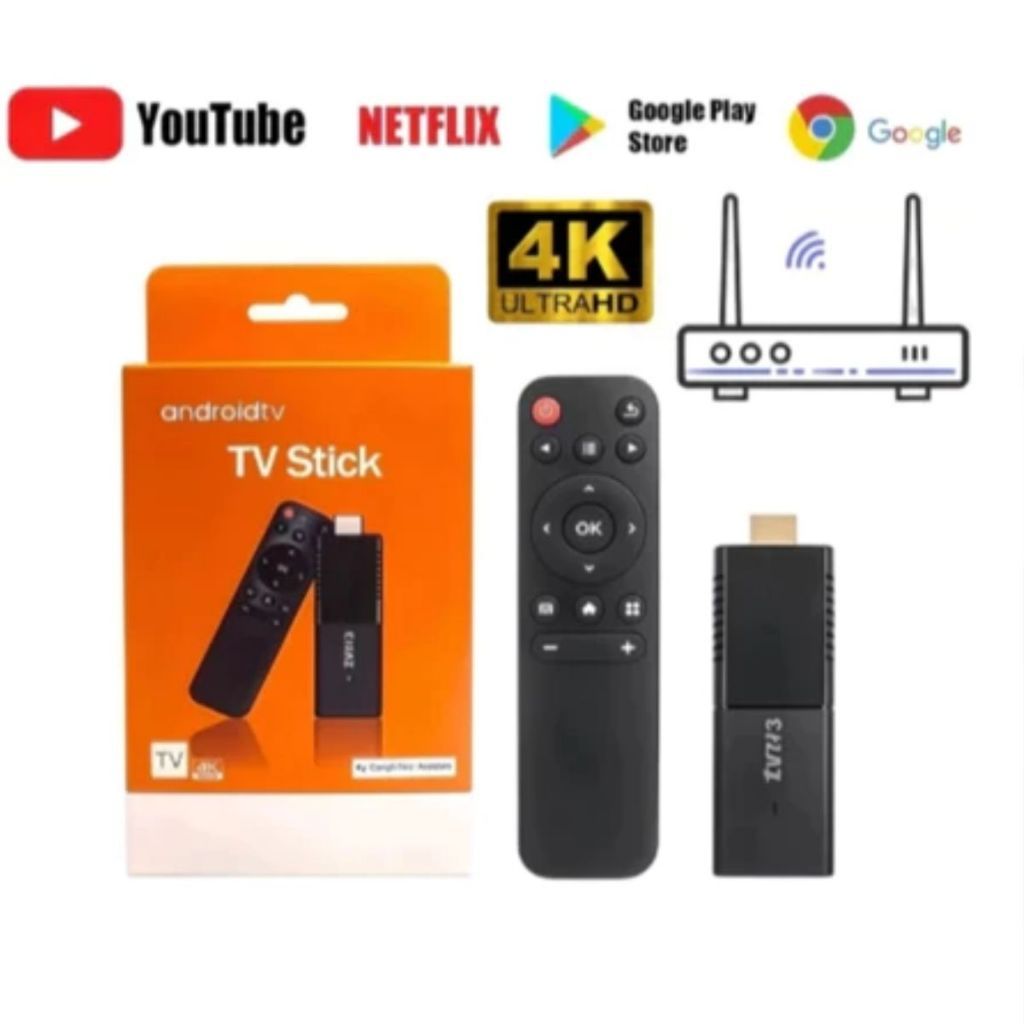 Smart  Stick Android 4K HDMI I Transforme sua Tela em Smart I Wi-Fi + Controle