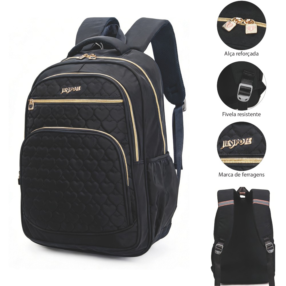 Ladies backpack, multi-color match, nylon impermeável saco de grande capacidade