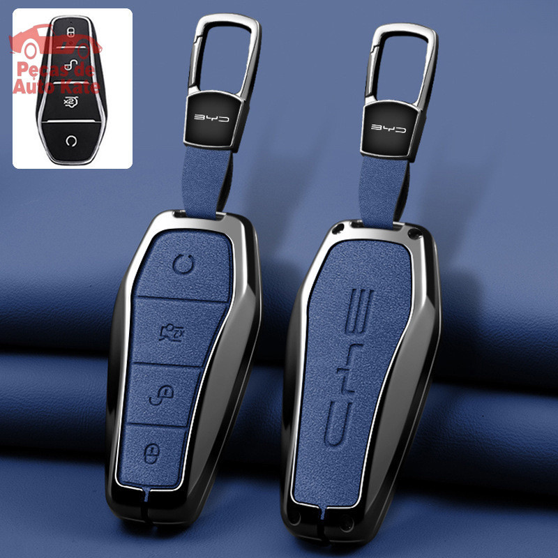 Capa de Chave de Carro de Metal para BYD Atto 3 Han EV Dolphin Durável Segunda Canção Pro Tang Dm QIn Plus Max Yuan Song