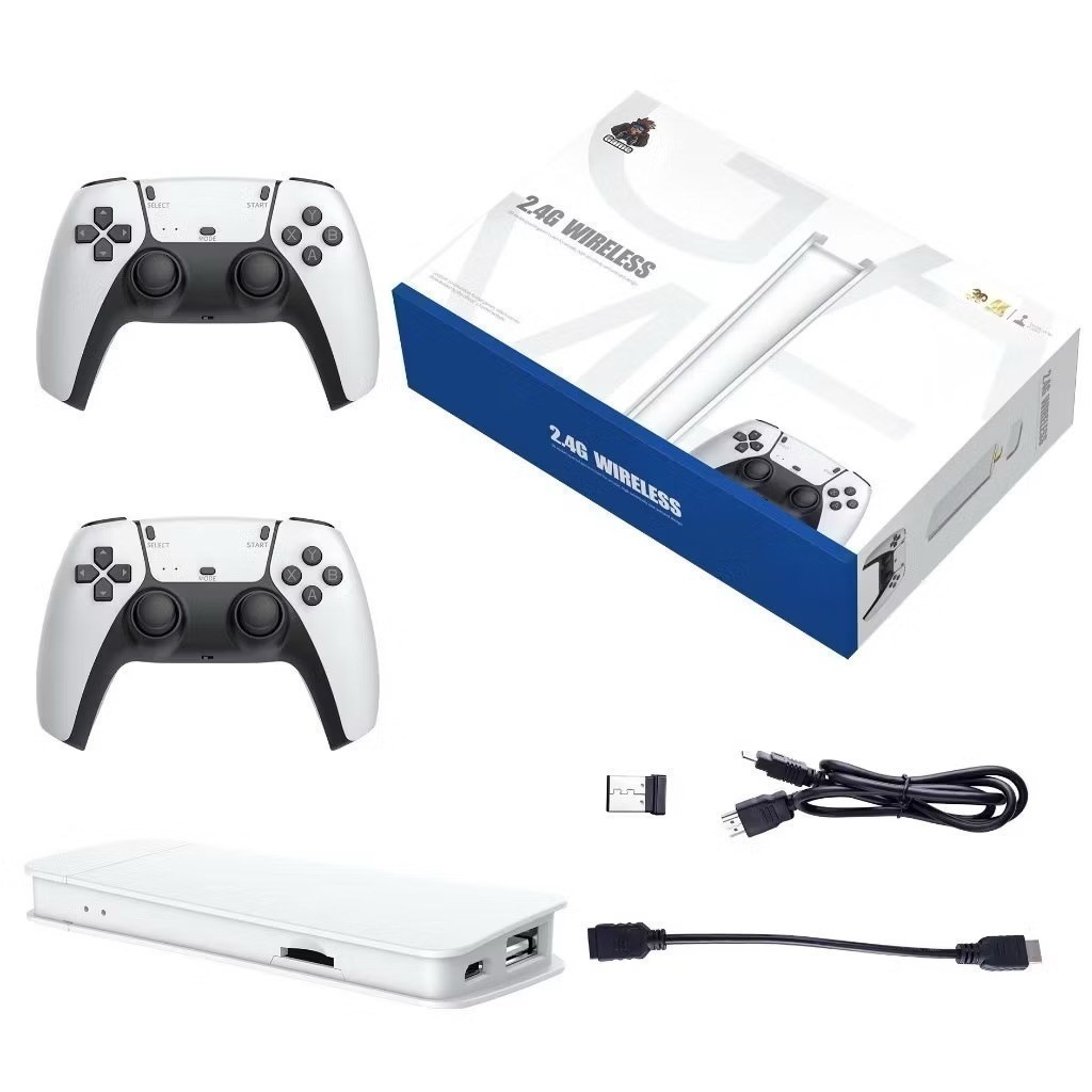 GameStick Retrô M15 PRO 4K Lançamento 64GB 20 mil Jogos Retrô Clássicos 2 Controles Sem Fio MAIS