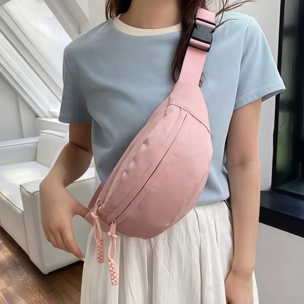 Bolsa Transversal Feminina Impermeável Casual Leve Pochete Moderna Ajustável