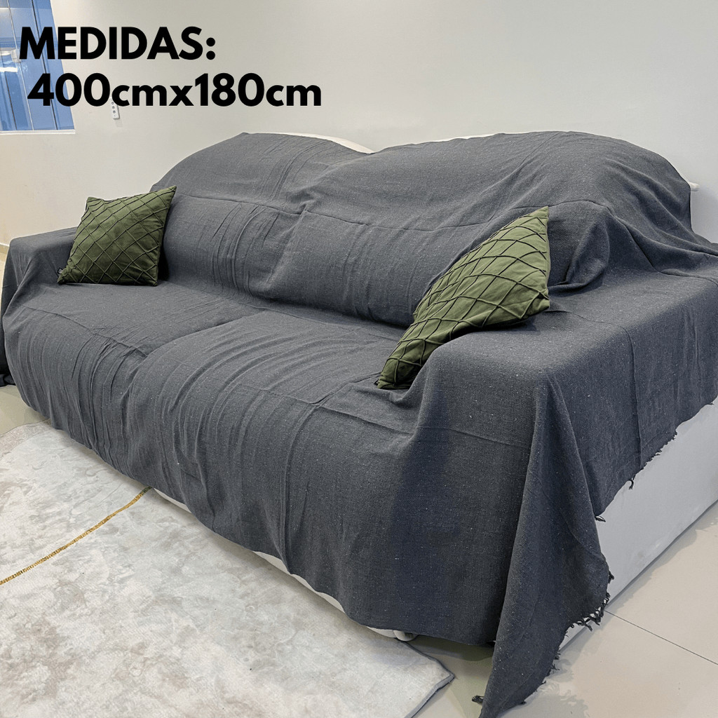 Manta Para Sofá King Size Super Gigante 4,00 x 1,80 Capa Tipo Protetora Decorativa 4 Metros Luxuosa