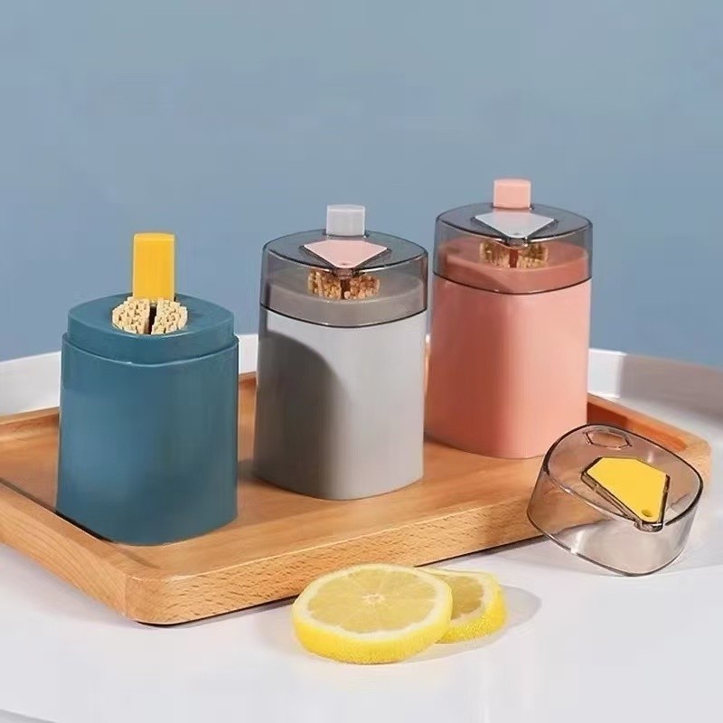 Paliteiro Automático op-Up, Porta Palito, Design Moderno, Prático e Portátil para Casa, Bar, Mesa E Restaurante