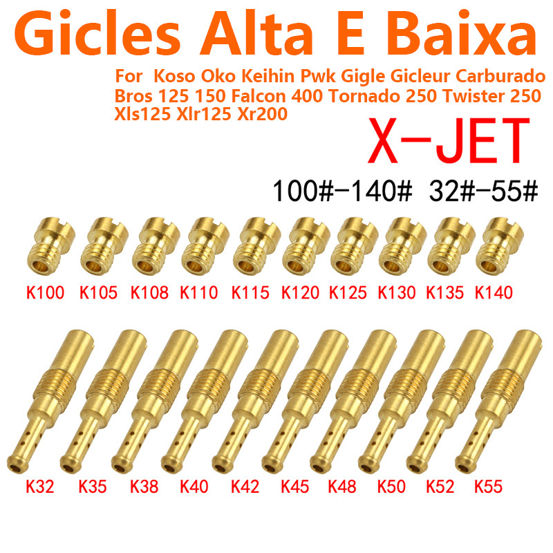 Kit Giclês Carburador Koso  Pwk Competição para  CG 125 150 200 300, Gicle Esguicho Alta 150cc 125cc PZ26 PZ2