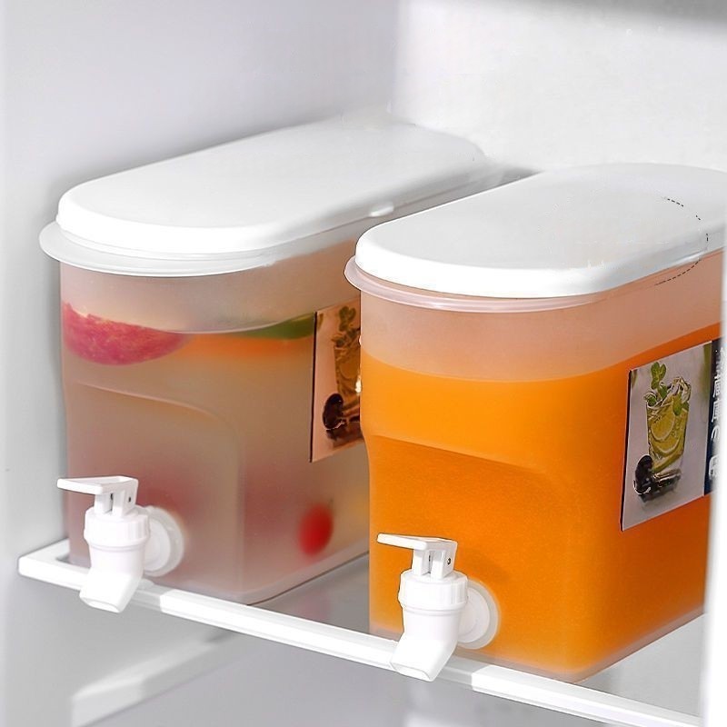 Suqueira Plastica Com Tampa Para Geladeira Com Torneira Capacidade 3,5L Para Água Saborizada