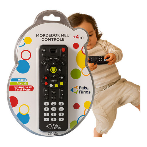 Mordedor Infantil Macio Para Bebê Controle Remoto TV Pais & Filhos