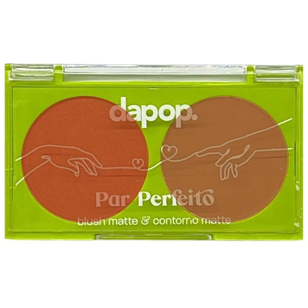 Paleta Blush E Contorno Matte Alta Pigmentação/Textura Aveludada/Fácil Aplicação - Cor C