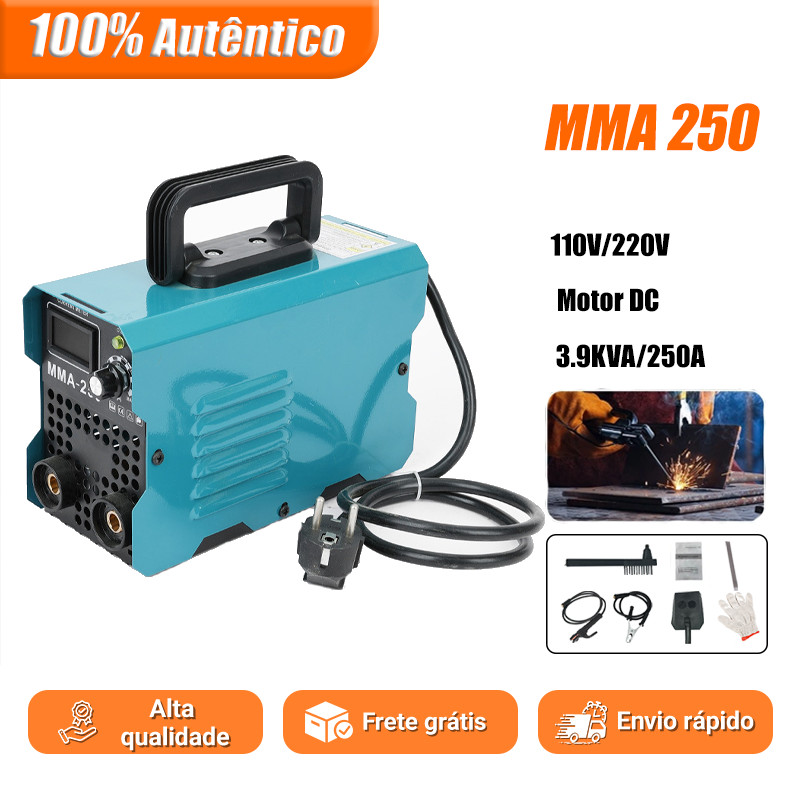 Máquina de Solda Portátil Inversora IGBT Profissional MMA-250/MMA-300
