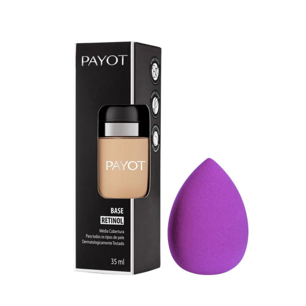 Base Retinol Payot Cor 30 35Ml E Esponja Para Maquiagem
