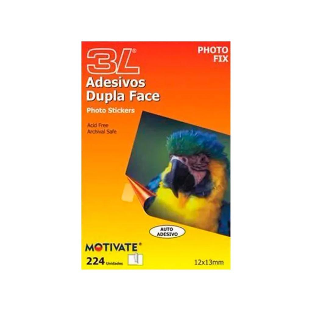Auto Adesivo Dupla Face Photo Fix - Caixa com 20 Blisters de 224 unidades (cada)