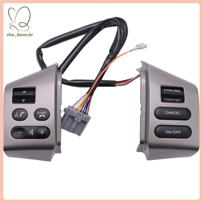 [elva_burns.br] Para Nissan Livina Tiida Sylphy Botões De Controle Do Volante Com Luz De Fundo Acessórios Carro