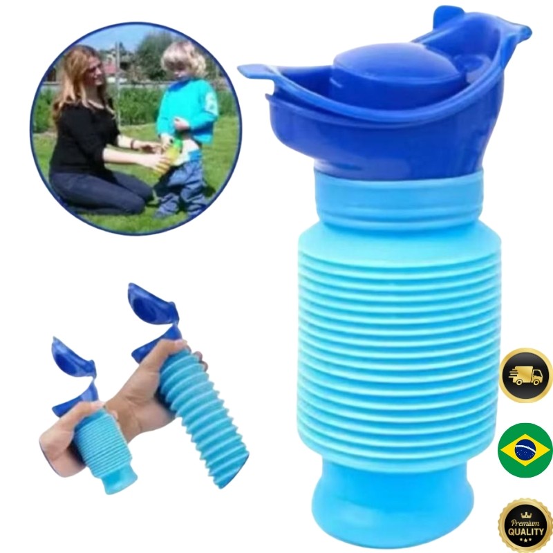 Mictório Portátil Retrátil 750ml Unissex Masculino Feminino Infantil Urinol Para Viagem Carro Camping