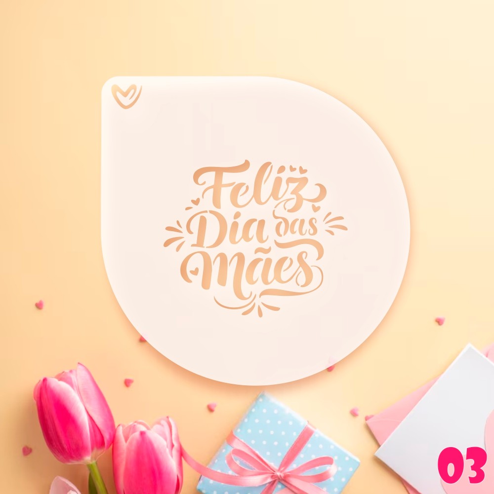 Stencil Dia das Mães Bento Cake - N03