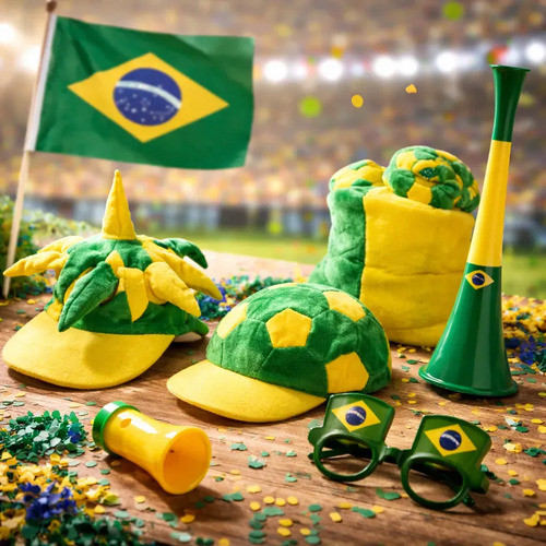 Kit Copa Do Mundo Torcida 2026 Boné Acessórios Patriota Chapéu Sortido