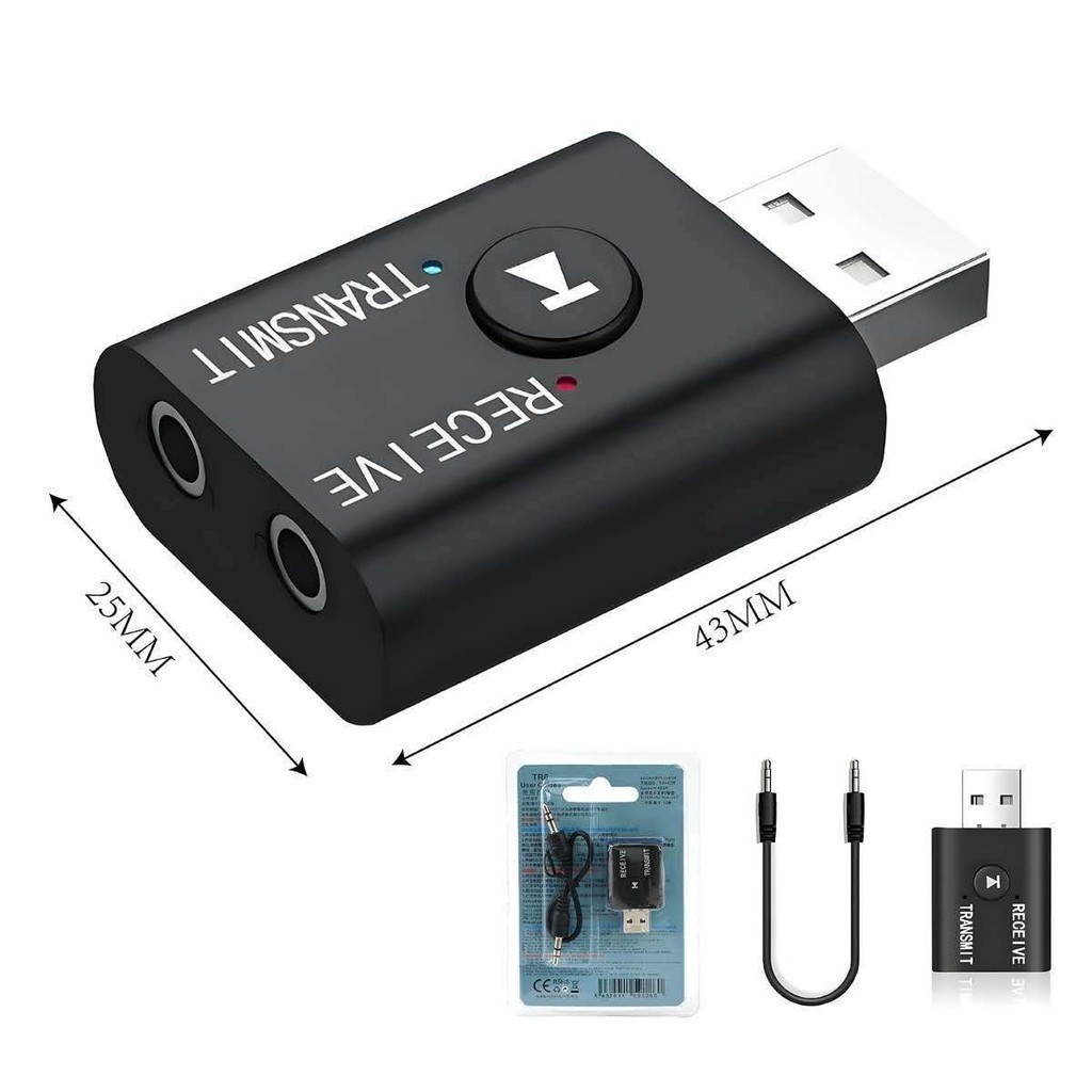 Adaptador Receptor Transmissor de Áudio e Vídeo via Bluetooth 5.0 +Cabo Auxiliar P2 X-Cell XC