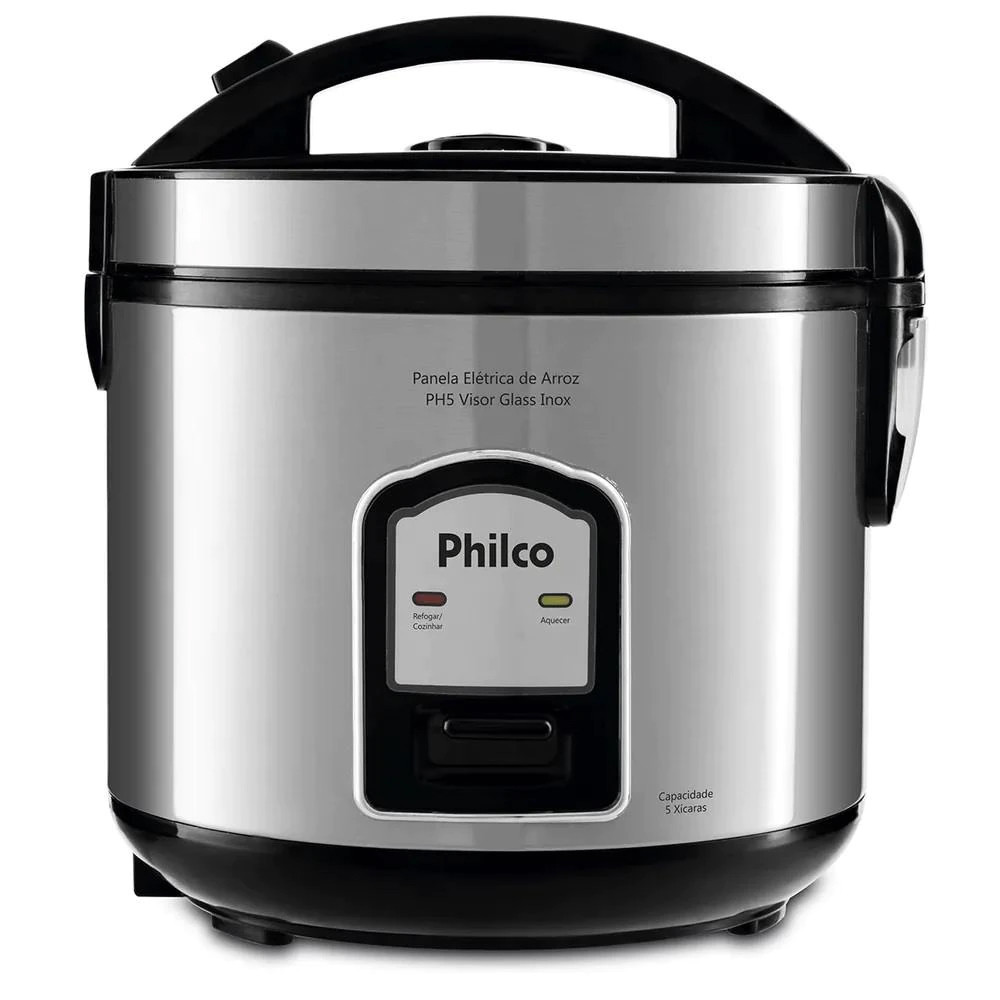 Panela Elétrica de Arroz Philco PH5 Visor Glass 5 Xícaras