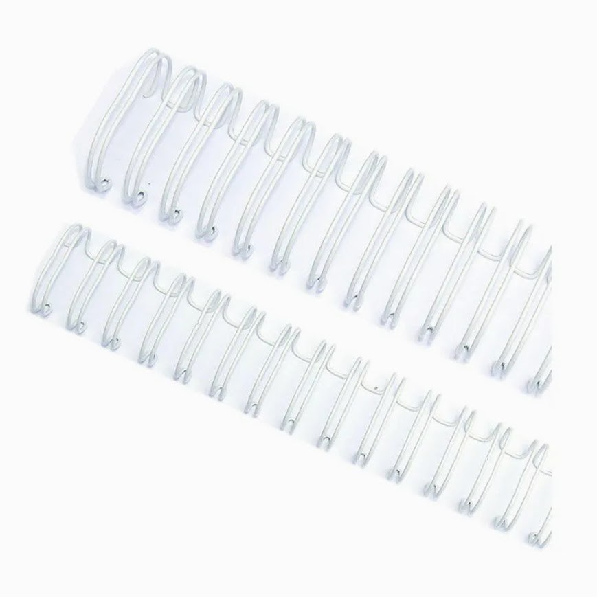 Wire-o Garra Duplo Anel 9/16 para 110 fls Carta 3x1 Branco 100 und